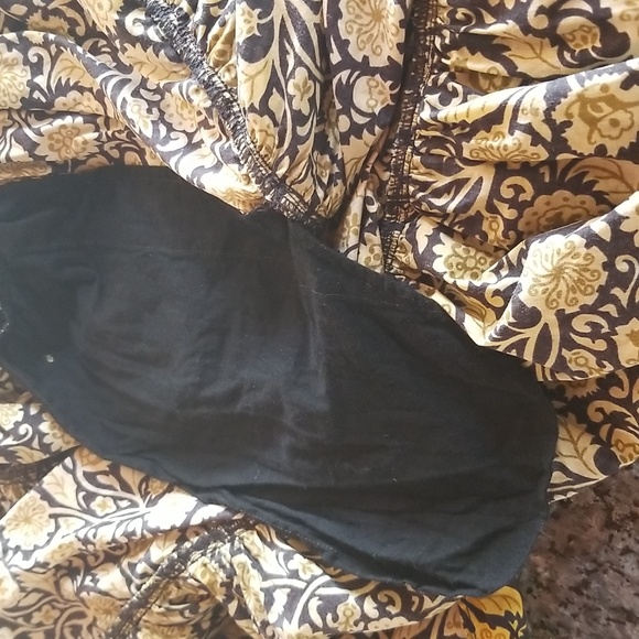 Nicholas Adele Tiered Smocked Yellow/Black Bohemian Floral Dress - Picture 14 of 15